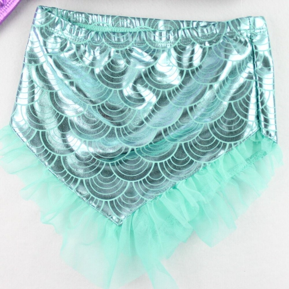 Wonder Nation 3 Piece Mermaid Bikini Swimsuit Set Baby Girl Size 18 Months - Picture 5 of 9
